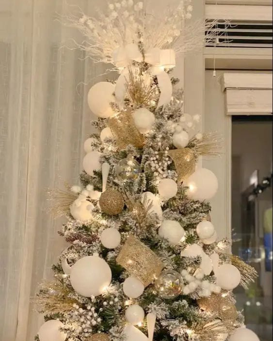 7FT SNOW-FLOCKED PRE-LIT CHRISTMAS TREE — PAY IN FULL